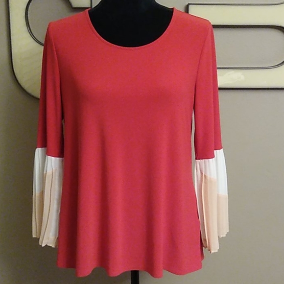 Alfani Pleated Bell Sleeve Top - Picture 1 of 8